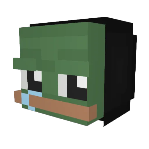 BadCloud Minecraft avatar head, 3D render