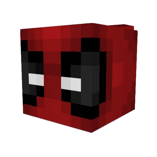 BadDEADPOOL213 Minecraft avatar head, 3D render