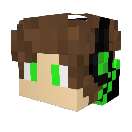 BadDan0 Minecraft avatar head, 3D render