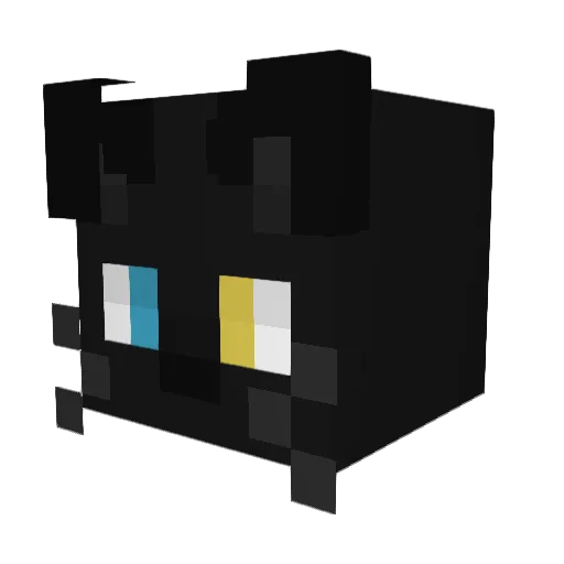 BadDragonRider Minecraft avatar head, 3D render