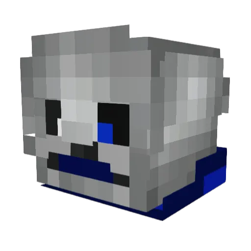 BadDrawnTriangle Minecraft avatar head, 3D render