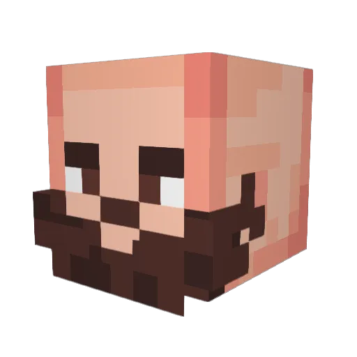 BadEndinggg Minecraft avatar head, 3D render