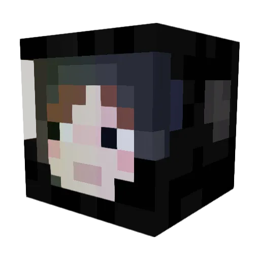 BadFluffyUnicorn Minecraft avatar head, 3D render
