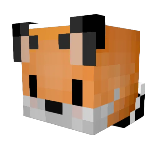 BadFox9 Minecraft avatar head, 3D render