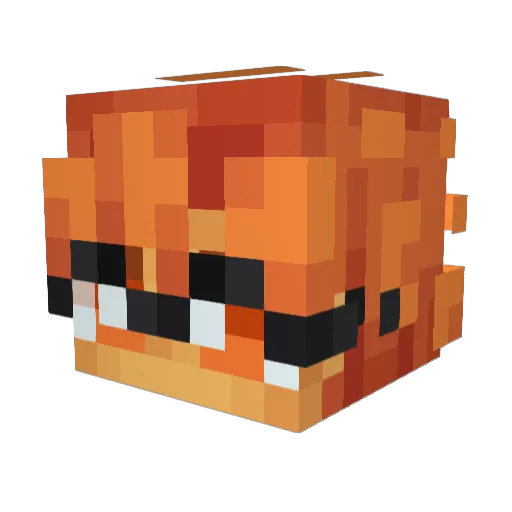 BadGamer Minecraft avatar head, 3D render