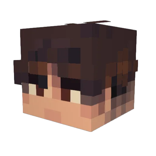 BadGibon Minecraft avatar head, 3D render