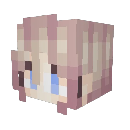 BadGirlBlueDream Minecraft avatar head, 3D render