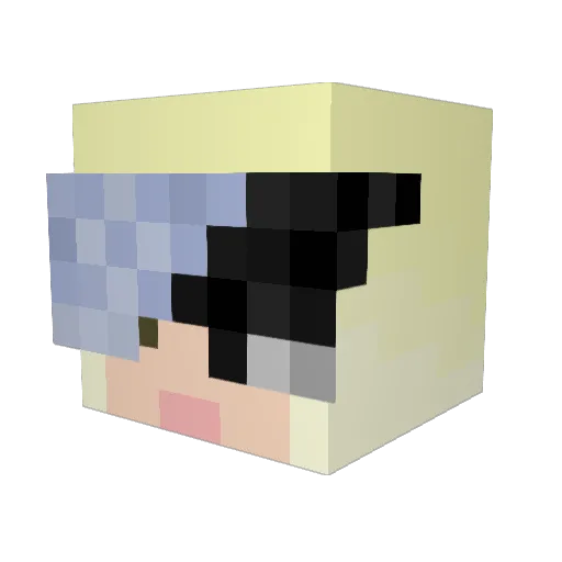 BadGirlFantasy Minecraft avatar head, 3D render