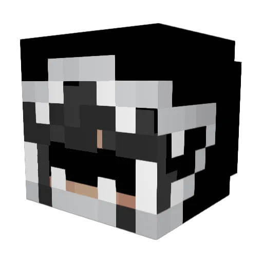 BadGirlHoneko Minecraft avatar head, 3D render