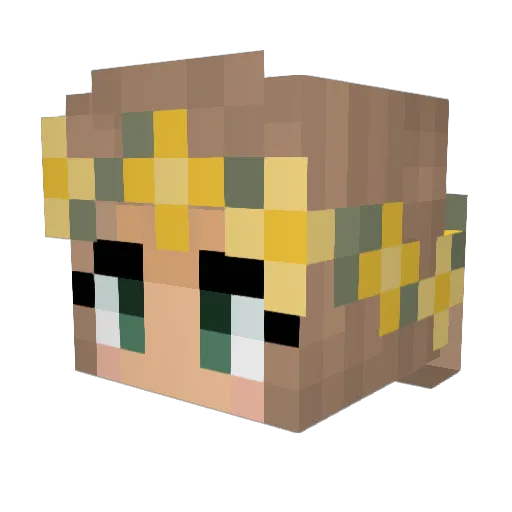 BadGiu04 Minecraft avatar head, 3D render