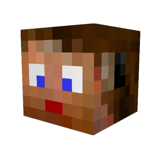 BadJujuYT Minecraft avatar head, 3D render