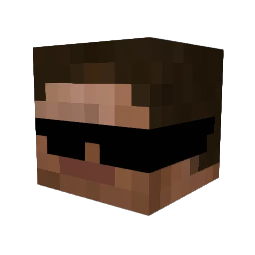 BadLeroy Minecraft avatar head, 3D render