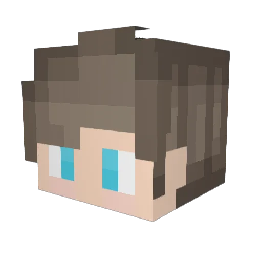 BadLicorne Minecraft avatar head, 3D render