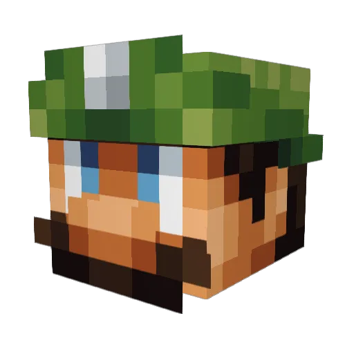 BadMario1132 Minecraft avatar head, 3D render