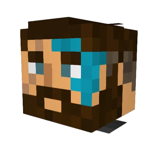 BadMax101 Minecraft avatar head, 3D render