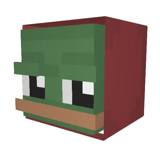 BadModer Minecraft avatar head, 3D render