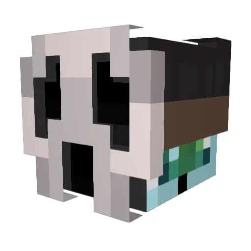 BadMoi Minecraft avatar head, 3D render