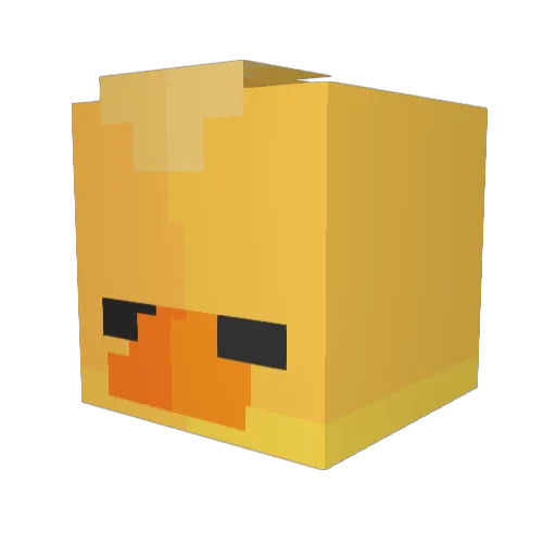 BadMommyx Minecraft avatar head, 3D render