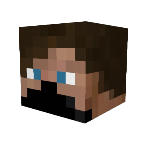 BadNinja06 Minecraft avatar head, 3D render