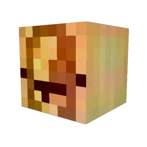 BadNono Minecraft avatar head, 3D render