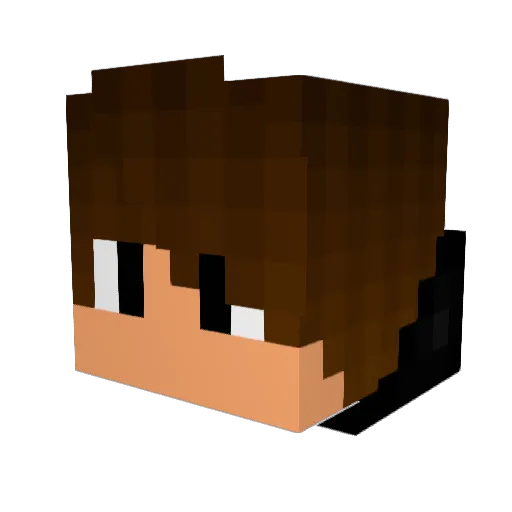 BadOtter Minecraft avatar head, 3D render