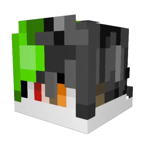 BadPandaHalo Minecraft avatar head, 3D render