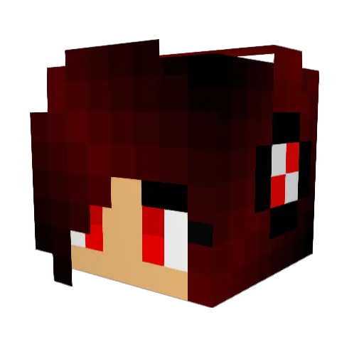 BadQueen Minecraft avatar head, 3D render
