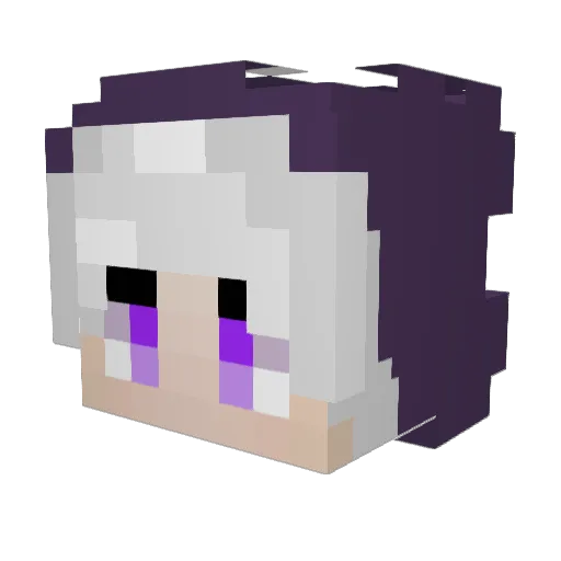 BadRabbitUwU Minecraft avatar head, 3D render