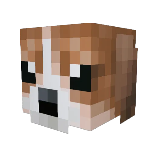 BadSignal Minecraft avatar head, 3D render