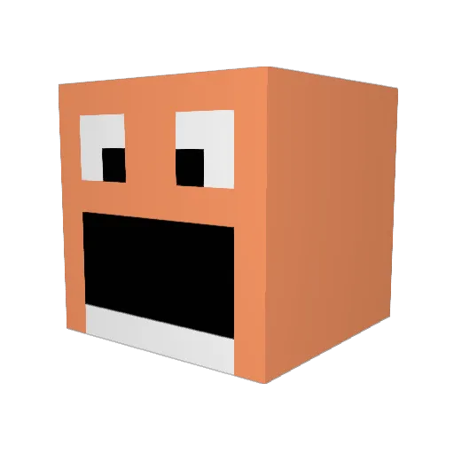 BadTanLine Minecraft avatar head, 3D render