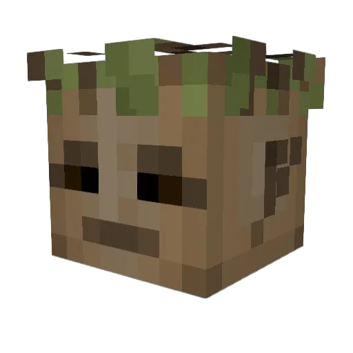 BadVerve Minecraft avatar head, 3D render