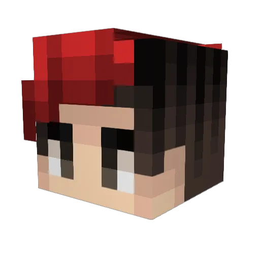 BadWolferine Minecraft avatar head, 3D render