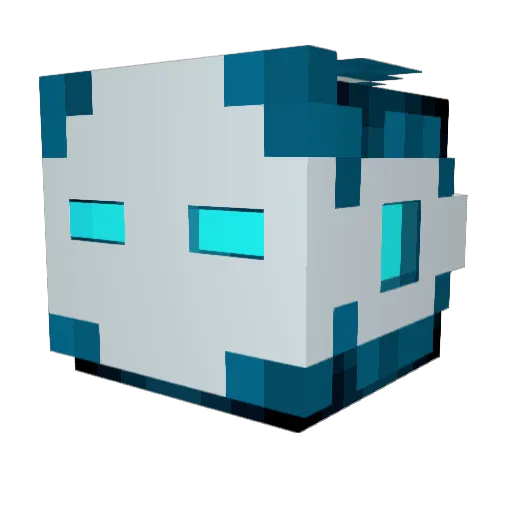 BadZzV2 Minecraft avatar head, 3D render