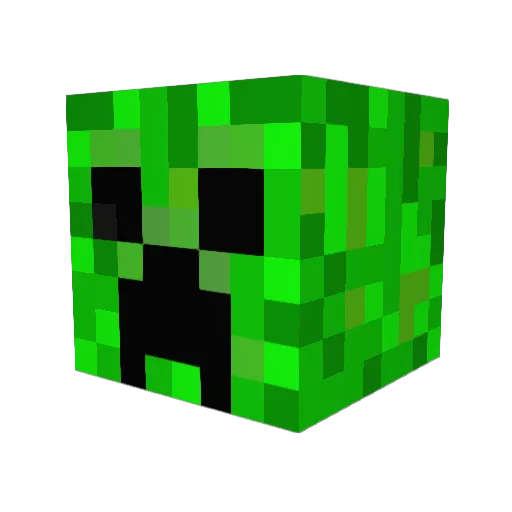 Bad_Gaming Minecraft avatar head, 3D render