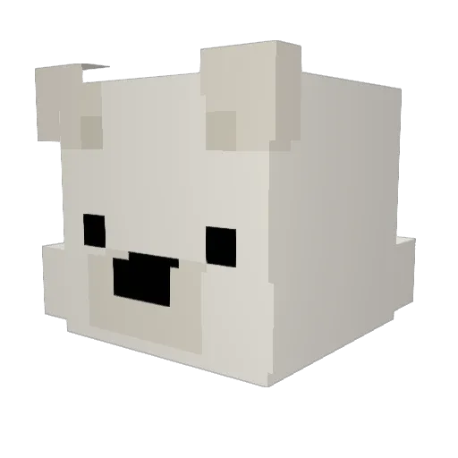 Bad_Grandma Minecraft avatar head, 3D render