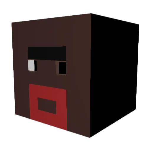Bad_InBed Minecraft avatar head, 3D render