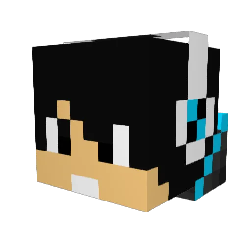 Bad_Mate Minecraft avatar head, 3D render