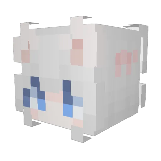 Bad_Nuts Minecraft avatar head, 3D render