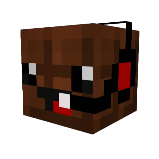 Bad_Pomelo Minecraft avatar head, 3D render