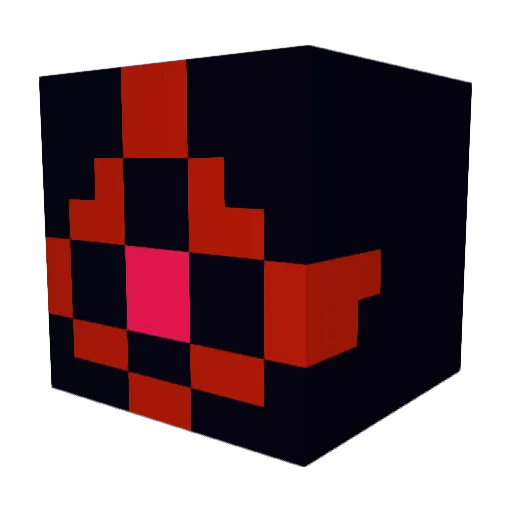 Bad_San Minecraft avatar head, 3D render