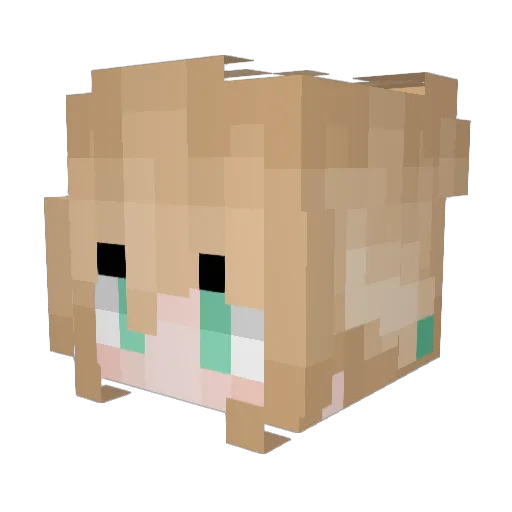 Bad__Cloud Minecraft avatar head, 3D render