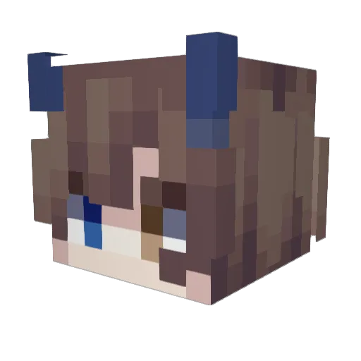 Bad_nai Minecraft avatar head, 3D render
