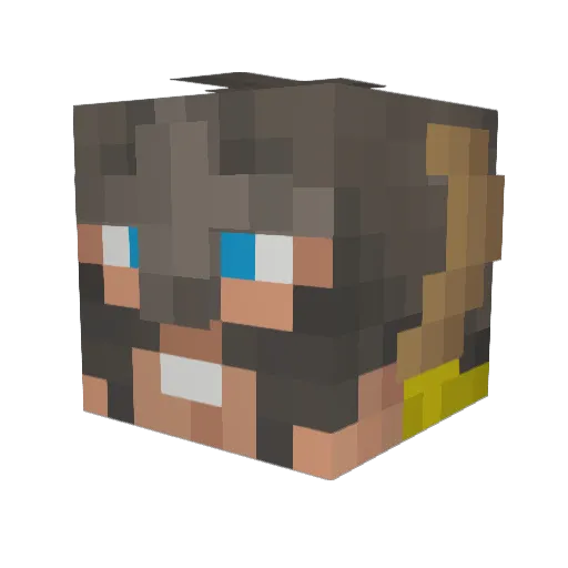 Bada107 Minecraft avatar head, 3D render