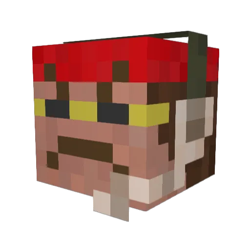 BadaBoom_ Minecraft avatar head, 3D render