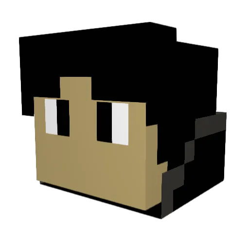 Badakzz_ Minecraft avatar head, 3D render