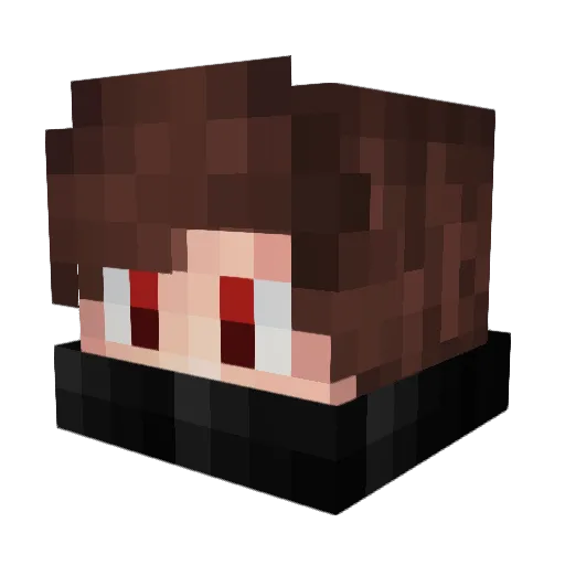BadamKah Minecraft avatar head, 3D render