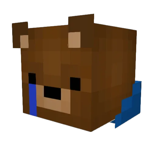 Badanks Minecraft avatar head, 3D render