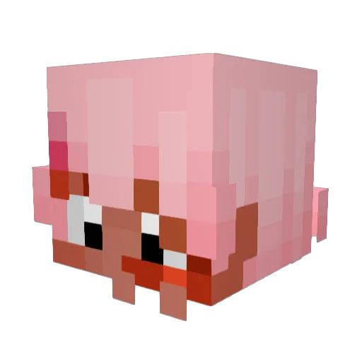 BadappleB Minecraft avatar head, 3D render