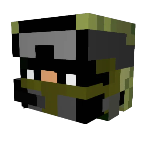 BadasMayonnaise Minecraft avatar head, 3D render