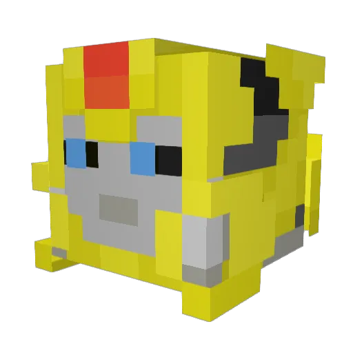 Badasatronn Minecraft avatar head, 3D render
